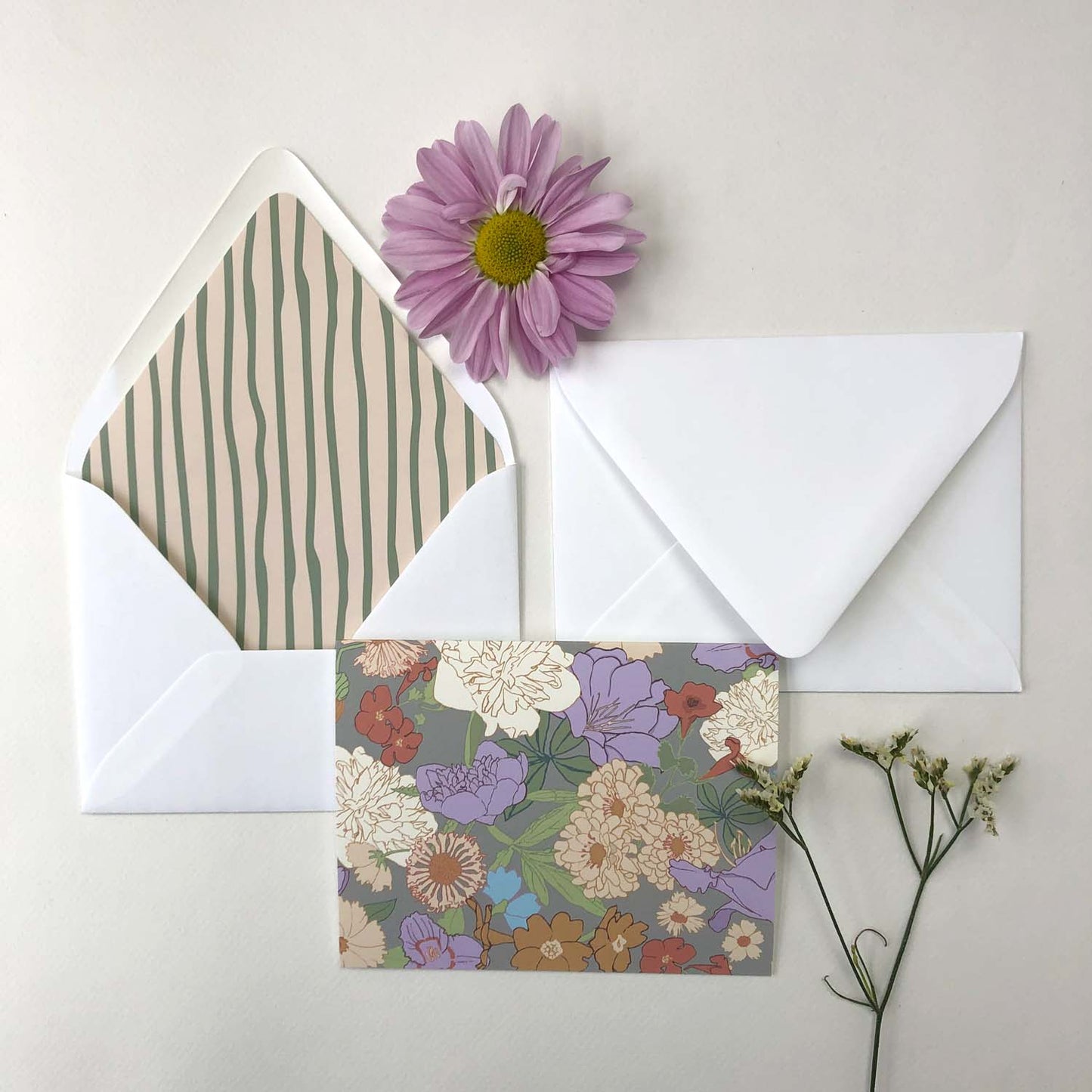 Mixed Florals Folded Cards