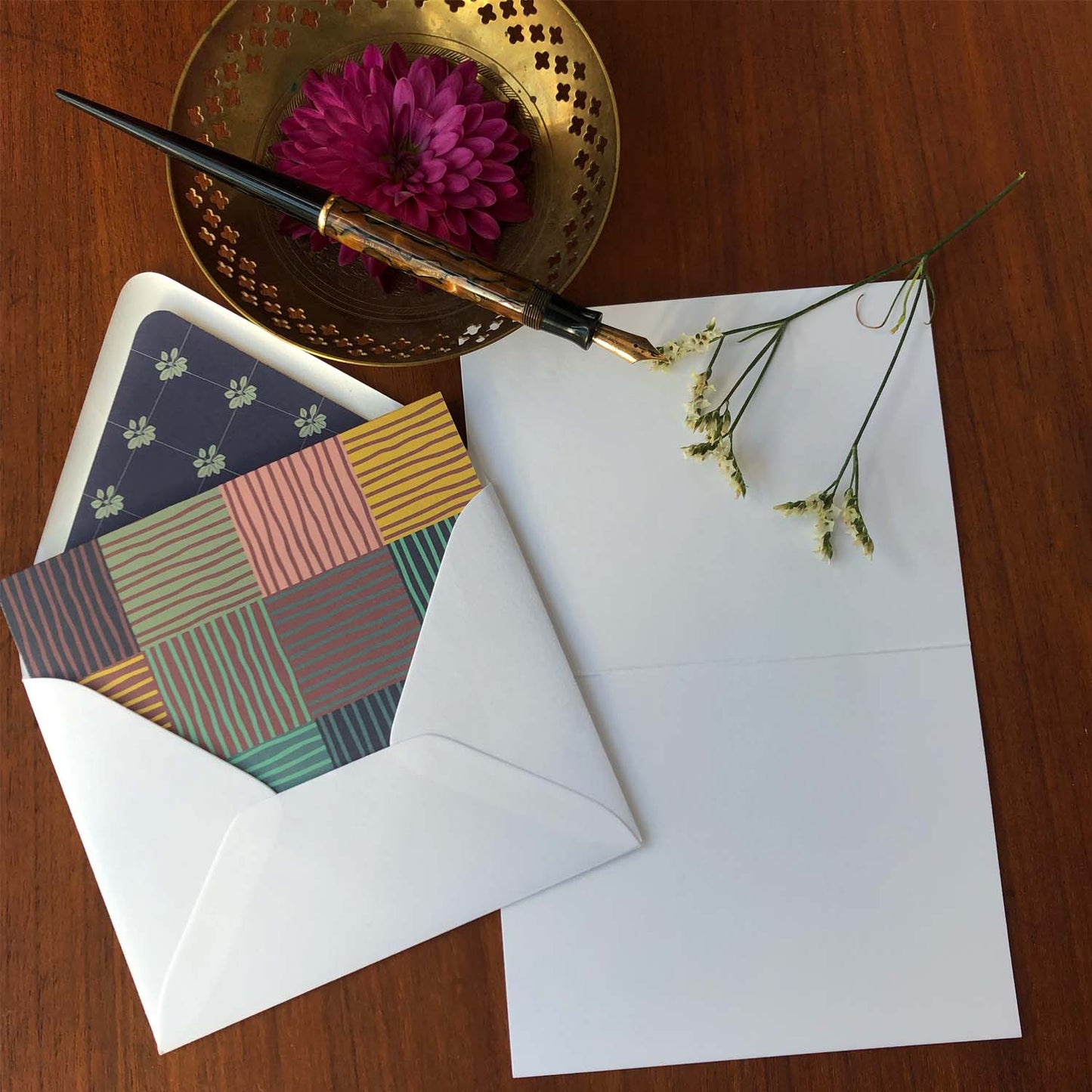 Patchwork Stripes Folded Cards