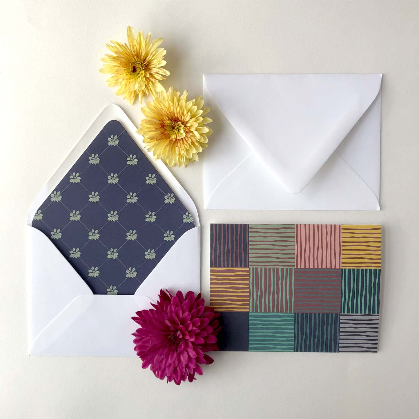 Patchwork Stripes Folded Cards