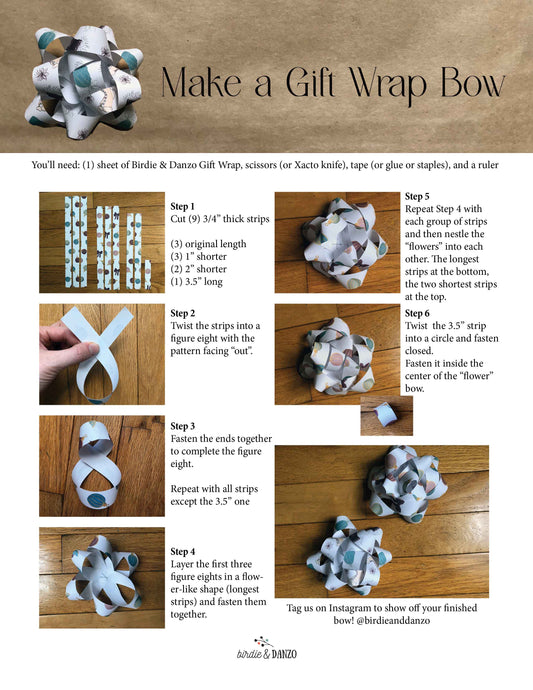 Make Your Own Gift Wrap Bow - Free Instructions!