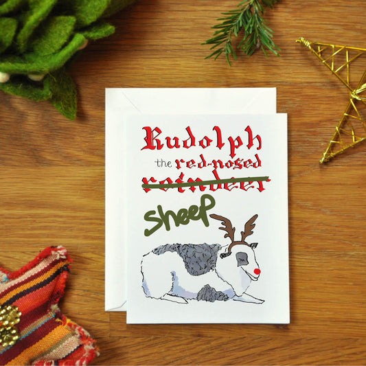 Rudolph the Sheep Greeting Card