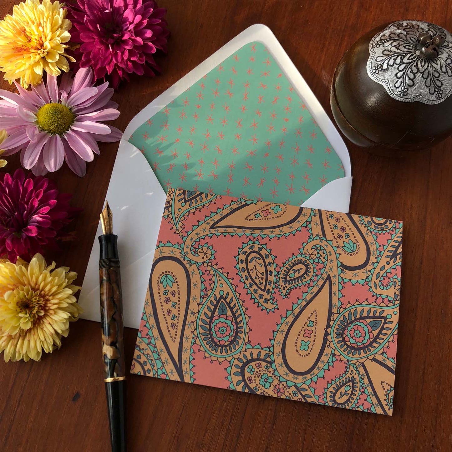 Paisley Dance Folded Cards