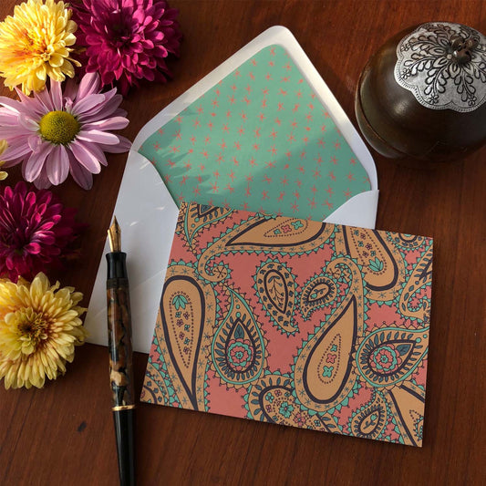 Paisley Dance Folded Cards