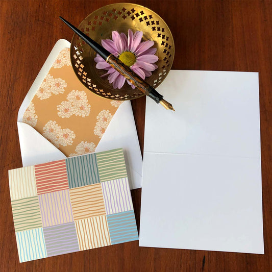 Patchwork Stripes Folded Cards